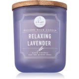 DW Home Signature Relaxing Lavender lum&acirc;nare parfumată cu fitil din lemn 340 g