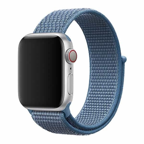 Curea din material textil, nylon Edman pentru Apple Watch 1/2/3/4/5/6/7/8/9/SE/Utra, 38/40/41 mm, Albastru