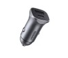 INCARCATOR auto Ugreen, &quot;CD130&quot; USB Type-C x 1 Output 5V/3A QC3.0, USB x 1 Output 5V/3A, total output 30W, pt. bricheta auto, gri &quot;40858&quot; (timbru verd