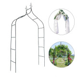 Pergola decorativa de gradina constructie metalica stil gothic 240-128-37 cm, ProCart