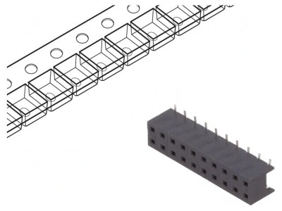 Soclu cablu-placă 2mm 20 PIN SMT pentru PCB 2A foto
