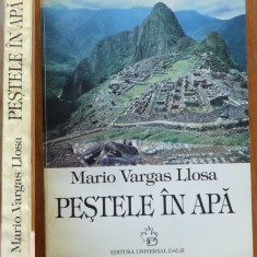 Mario Vargas Llosa, Pestele in apa, Memorii, 1995, cu autograf si dedicatie