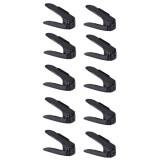 Set 10 buc, Organizator, Suport pentru Incaltaminte, Reglabil 3 Pozitii, Dublare Spatiu Depozitare, 6&times;25.5&times;11/17 cm, Negru