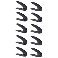 Set 10 buc, Organizator, Suport pentru Incaltaminte, Reglabil 3 Pozitii, Dublare Spatiu Depozitare, 6&times;25.5&times;11/17 cm, Negru