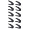 Set 10 buc, Organizator, Suport pentru Incaltaminte, Reglabil 3 Pozitii, Dublare Spatiu Depozitare, 6&times;25.5&times;11/17 cm, Negru