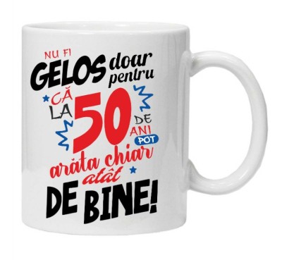 Cana alba personalizata &amp;quot;Nu fi gelos ...&amp;quot;, INOVATIX&amp;reg;. 330ml foto