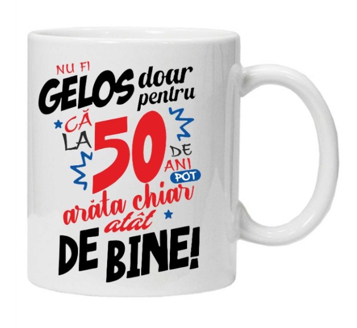 Cana alba personalizata &quot;Nu fi gelos ...&quot;, INOVATIX&reg;. 330ml