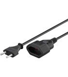 Cablu prelungitor EURO 5m 2x0.75mm mama-tata negru 2.5A 50510 Goobay