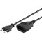 Cablu prelungitor EURO 3m 2x0.75mm mama-tata negru 2.5A 50508 Goobay