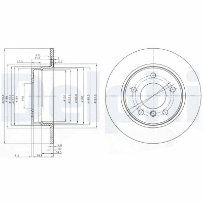 DELPHI BG3948C Disc frana foto