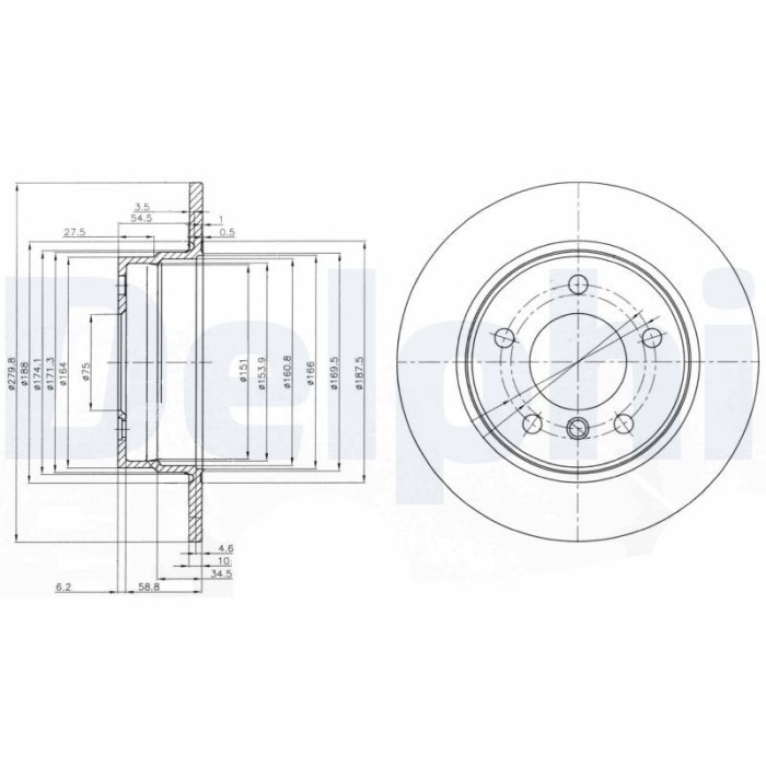 DELPHI BG3948C Disc frana