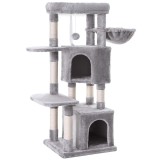 FEANDREA Ansamblu de joaca pisici, tip copac, 2 culcusuri, 2 ascunzatoare, 49x45x120 cm, gri Household NewTrend