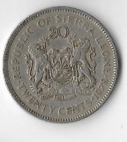 Moneda 20 cents 1978 - Sierra Leone