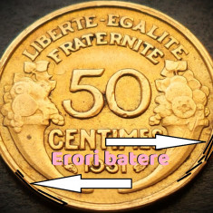 Moneda istorica 50 CENTIMES - FRANTA, anul 1931 *cod 4905 = eroare batere!