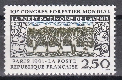 Franta 1991 - Al zecelea Congres Forestier Mondial - Paris, MNH foto