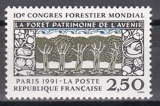 Franta 1991 - Al zecelea Congres Forestier Mondial - Paris, MNH