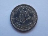 10 CENTS 1955 BRITISH CARIBBEAN TERRITORIES