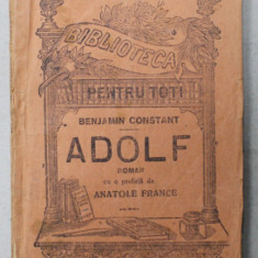 ADOLF , roman de BENJAMIN CONSTANT , 1924