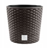 Ghiveci Decorativ Rotund Maro Rato Round 40x37.5 cm, Plastic Imitatie Ratan, Gradina/Interior