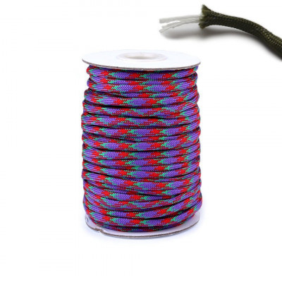 Snur Cordelina Paracord (7x3 fire) 25mx4mm Rezistenta Violet Rosu 4379 foto