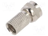 Conector F mufă tată drept RG6 ADAM TECH &Oslash;max 6,5mm