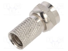 Conector F mufă tată drept RG6 ADAM TECH &Oslash;max 6,5mm
