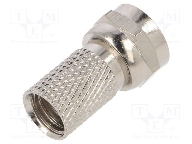 Conector F mufă tată drept RG6 ADAM TECH &Oslash;max 6,5mm