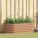 VidaXL Strat &icirc;nălțat de grădină Maro 160 x 80 x 44 cm Oțel