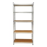 Raft depozitare, metalic, 5 polite, 120 kg, 90x30x180 cm, Breckner Germany GartenVIP DiyLine