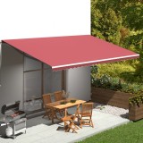vidaXL P&acirc;nză de rezervă pentru copertină, roșu vișiniu, 6x3 m
