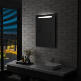 Oglinda cu LED de perete de baie, 60 x 80 cm GartenMobel Dekor, vidaXL