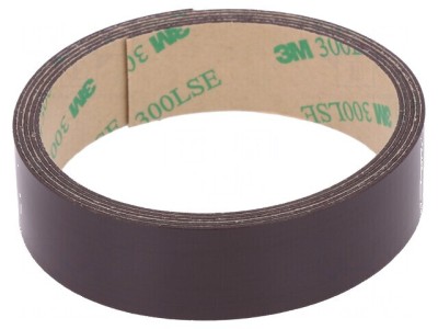 Bandă magnetică acril maro 19mm x 1m -40&amp;divide;71&amp;deg;C foto
