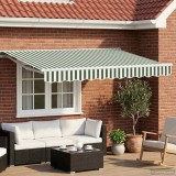 vidaXL Cort electric retractabil Verde și alb 2,5 x 2 m 3421255