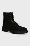 HUGO ghete de piele Ryan barbati, culoarea negru, 50522981