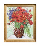 Cumpara ieftin Tablou celebru pictat manual inramat, Vaza cu margarete si maci - 70x60cm ulei pe panza, reproducere Vincent van Gogh