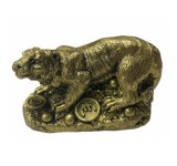 Statueta Feng Shui Tigru cu monede - 4,3cm, MODEL FS209(A)