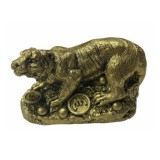 Statueta Feng Shui Tigru cu monede - 4,3cm, MODEL FS209(A)