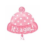 Balon Folie Caciula Fetita &quot;It&#039;s A Girl!&quot; - 58x49 cm