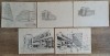 Cladiri si spatii urbane// desene in perspectiva, anii &#039;80, Peisaje, Acuarela, Altul