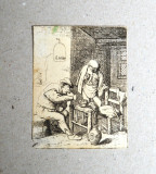 Adriaen van Ostade &quot;Scena de taverna&quot; gravura cca 1782-1803