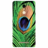 Husa silicon pentru Xiaomi Remdi Note 3, Peacock Feather Green Blue