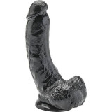 GET REAL - DILDO CU TESTICULE NEGRU 20,5 CM