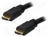 Cablu HDMI - HDMI, din ambele par&amp;amp;#355;i, HDMI mufa, 15m, negru, LOGILINK - CH0054 foto
