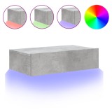 Cumpara ieftin Comoda TV cu lumini LED, gri beton, 60x35x15,5 cm