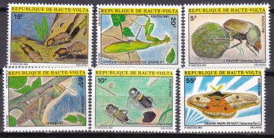 Volta 1981 fauna insecte fluturi MI 818-823 MNH ww81 foto