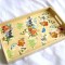 Tava lemn decorata manual cu elemente florale 26070