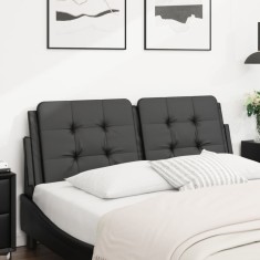 vidaXL Pernă pentru tăblie pat, Zadar, negru, 137 cm, piele artificială 374857