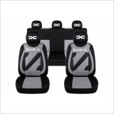 Set Huse Scaune Universale Nero Gri Personalizate cu Dacia Nou