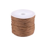 Snur din bumbac cerat, diametru 0,8 mm, lungime 25 m, Maro coniac