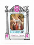 Liberia - Picturi reprezentand viata lui Napoleon Bonaparte, 1970 - colita obliterata